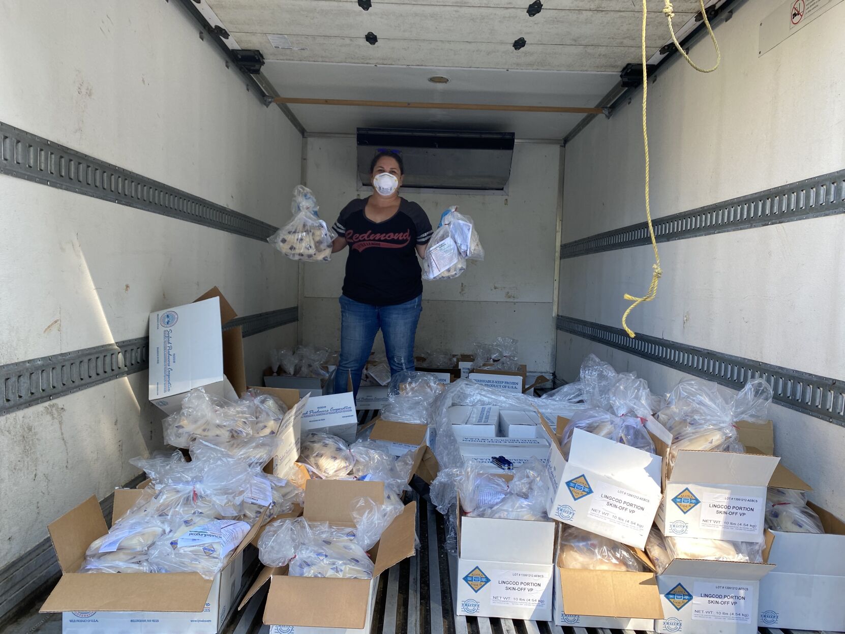 Inside truck